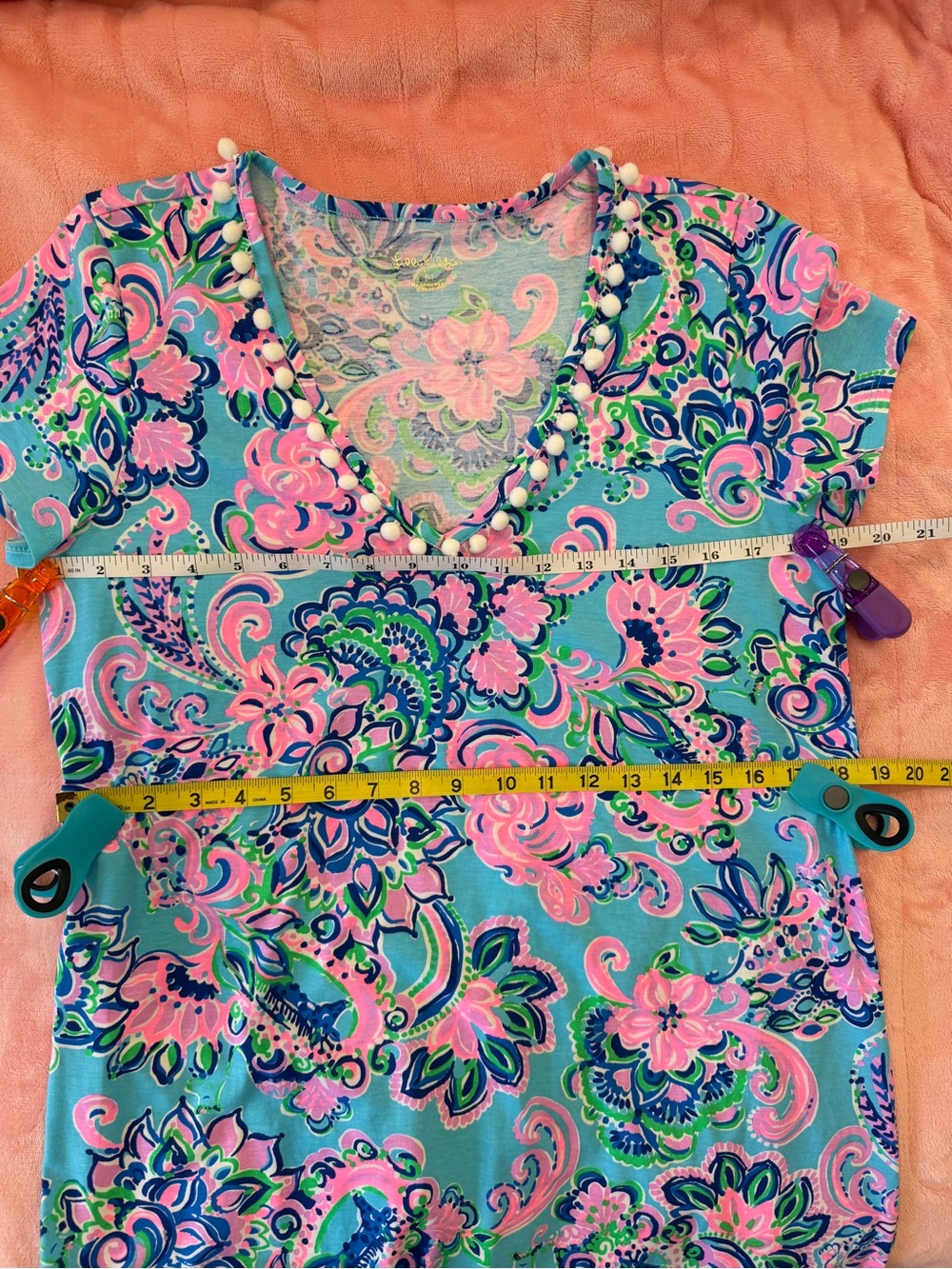 LILLY PULITZER Etta Dress in Blue Horizon Jungle Sunrise size medium - Picture 9 of 9